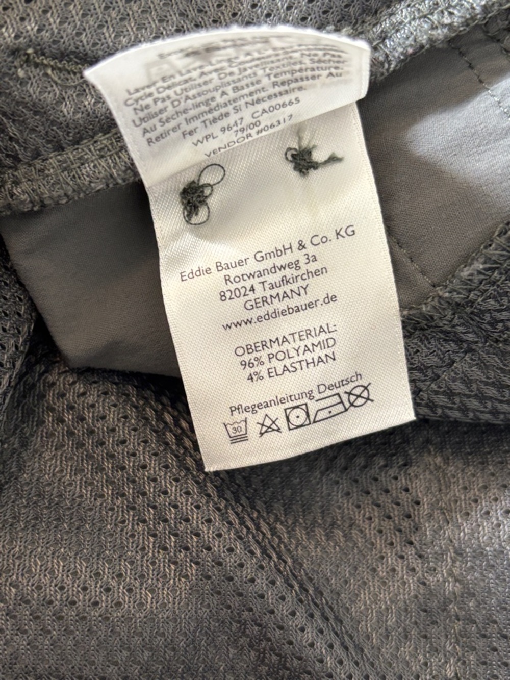 Eddie Bauer Women's Stretch Nylon Travel Pants Roll Up Button Tab in Gray - Picture 10 of 11